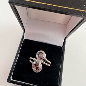 Bomb Party Say Yes to The Sparkle Ring RBP8620 Brown Tourmaline CZ Hematite